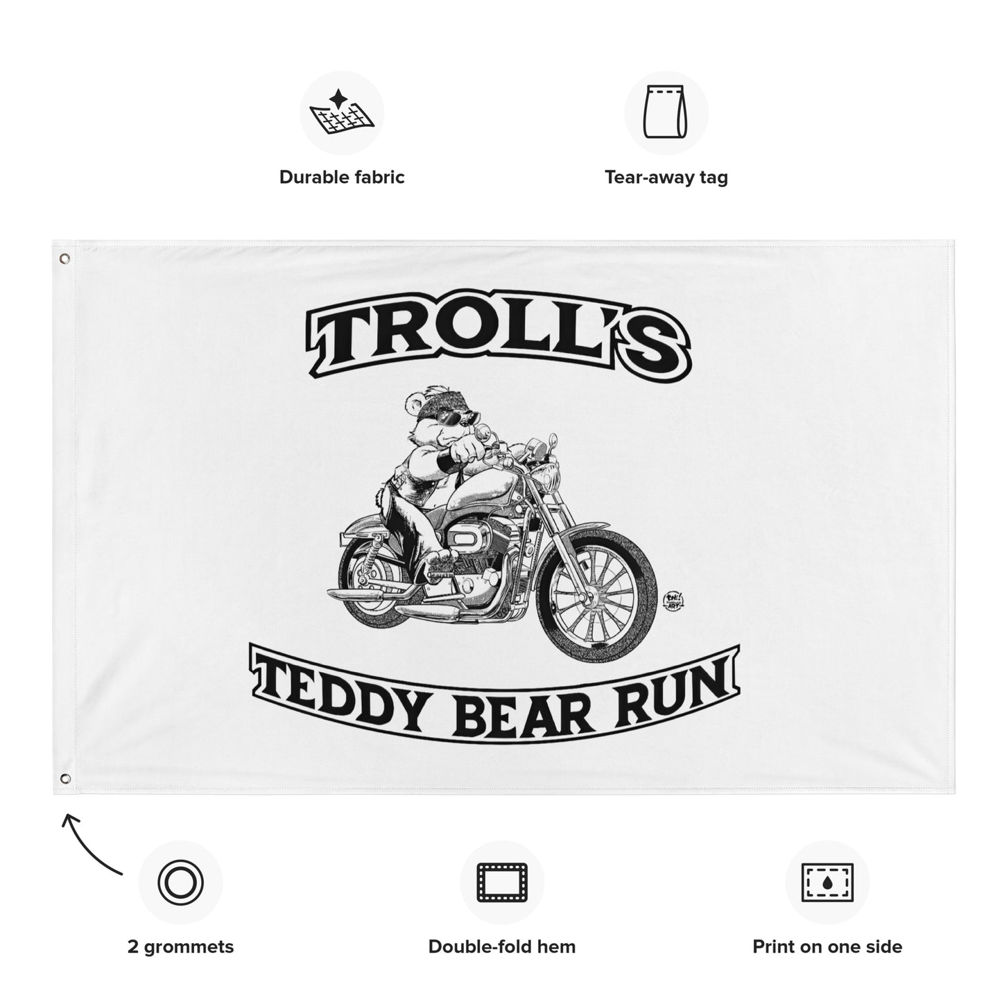 Troll's Teddy Bear Run Flag