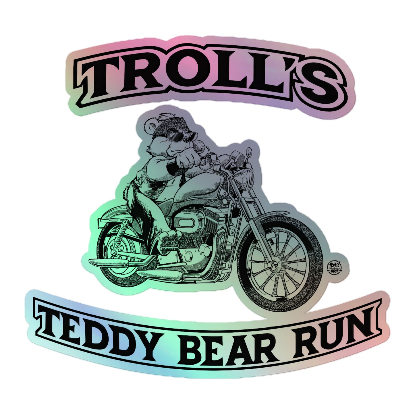 Troll's Teddy Bear Run OG Holographic stickers