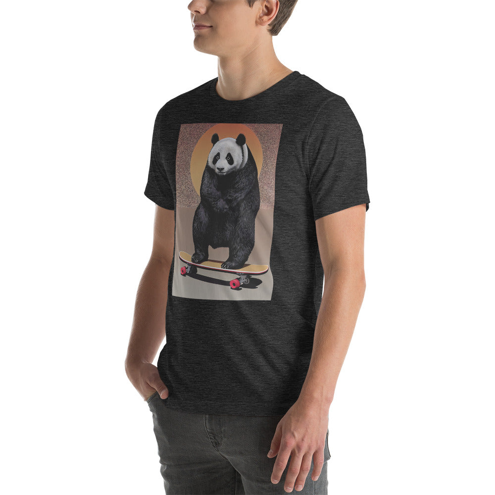 Skateboarding Panda Unisex t-shirt