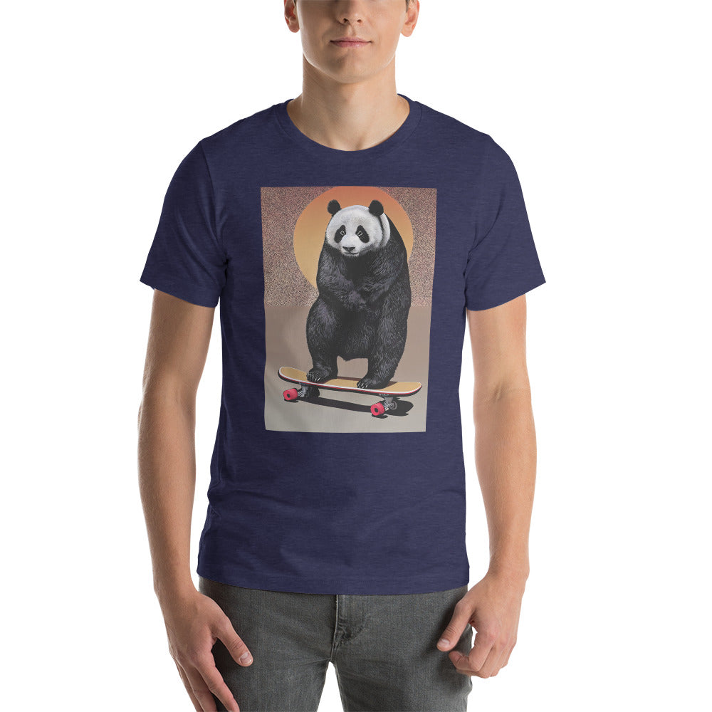 Skateboarding Panda Unisex t-shirt