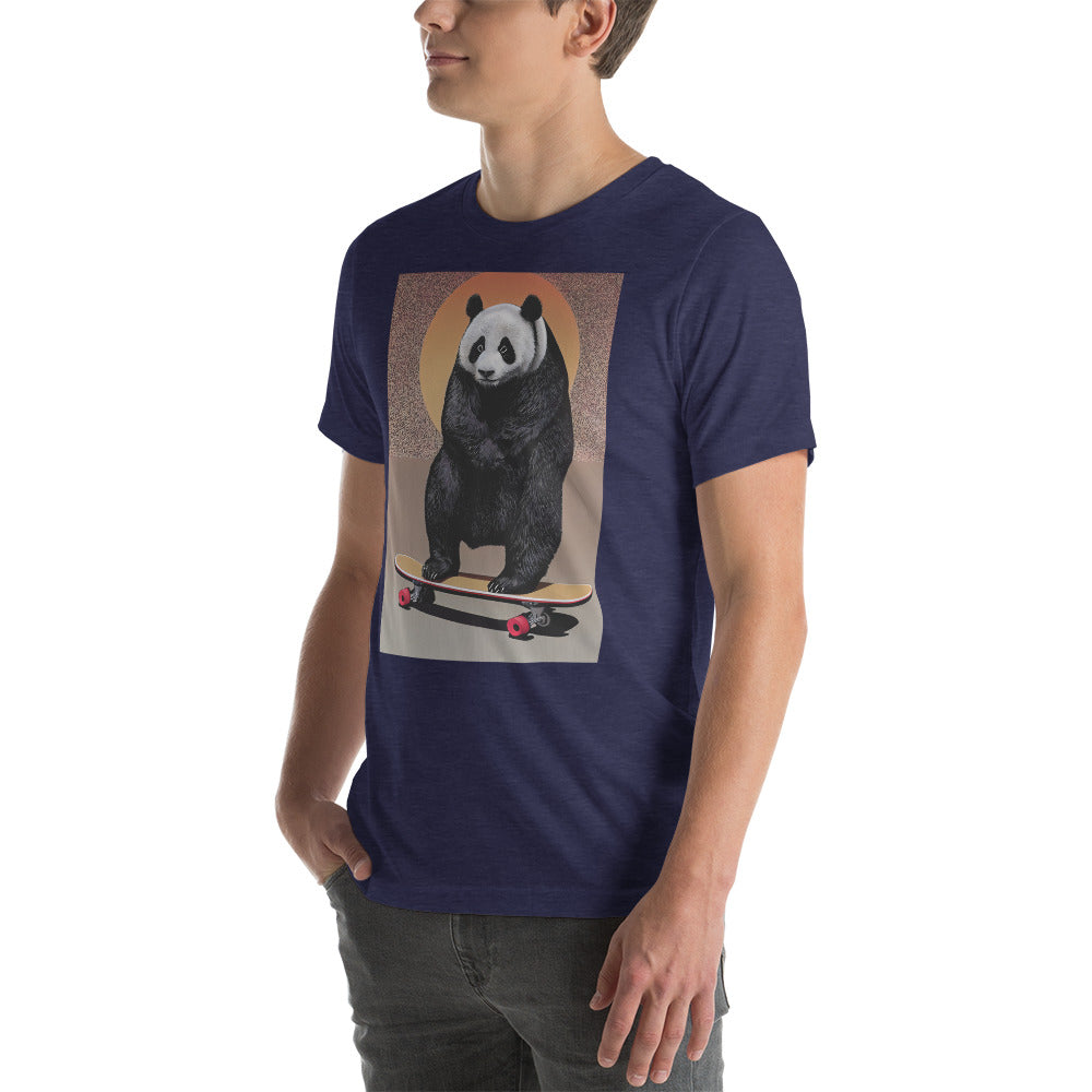 Skateboarding Panda Unisex t-shirt