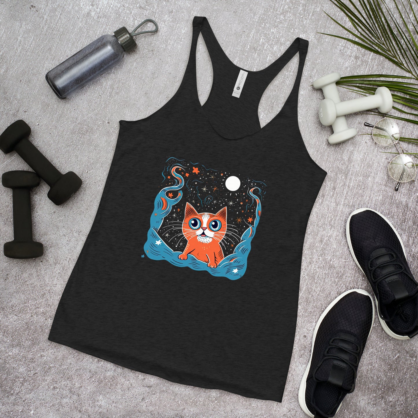 Cat In Space #1 Women's Racerback Tank