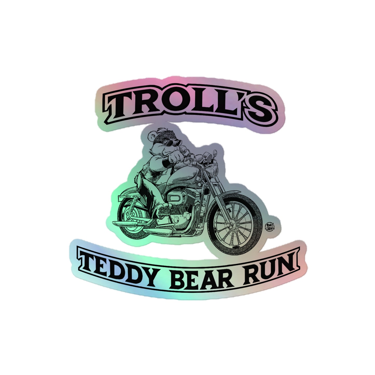 Troll's Teddy Bear Run OG Holographic stickers